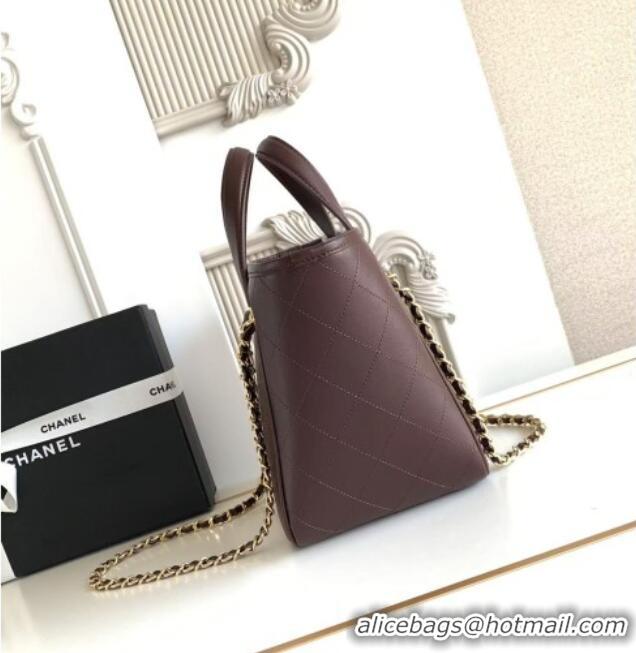 Market Sells Chanel Mini Tote Bag in Calfskin AS6199 Dark Brown 2026