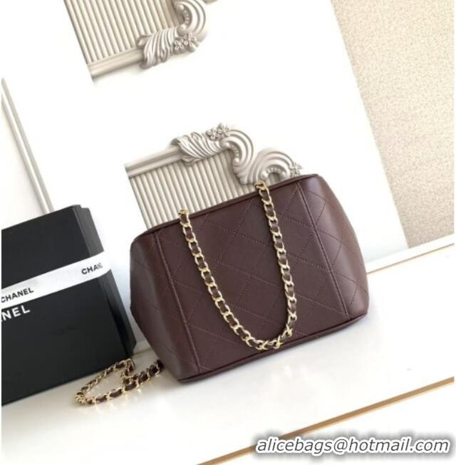 Market Sells Chanel Mini Tote Bag in Calfskin AS6199 Dark Brown 2026