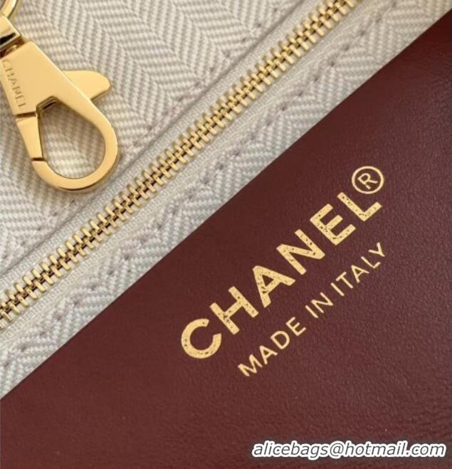 New Fashion Chanel Mini Tote Bag in Calfskin AS6199 Burgundy 2026