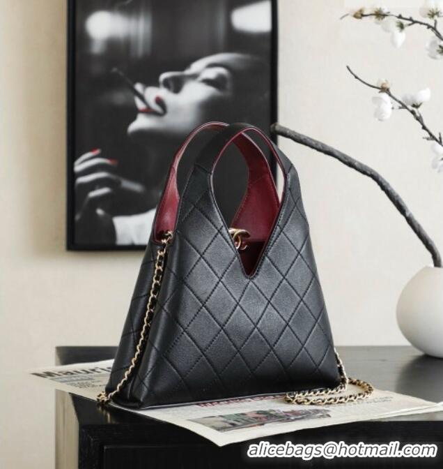 Traditional Discount Chanel Calfskin Tote Bag AS6390 Black 2026