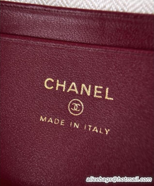 Best Grade Chanel Small Vanity with chain/Grained Calfskin AP5346 Brown 2026