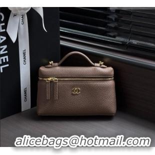 Best Grade Chanel Small Vanity with chain/Grained Calfskin AP5346 Grey 2026