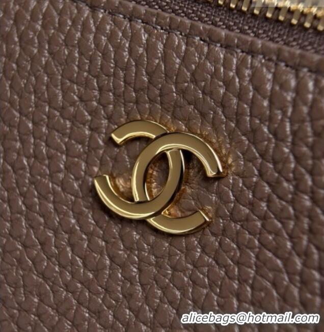 Best Grade Chanel Small Vanity with chain/Grained Calfskin AP5346 Grey 2026
