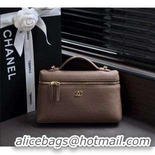 Buy Fashionable Chanel Large Vanity with chain/grained calfskin AP5347 Grey 2026