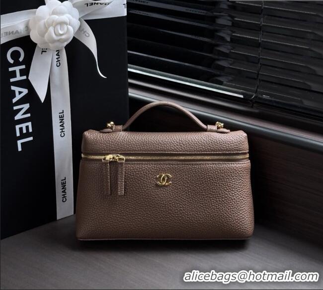 Buy Fashionable Chanel Large Vanity with chain/grained calfskin AP5347 Grey 2026