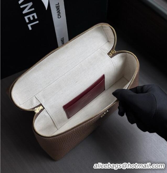 Buy Fashionable Chanel Large Vanity with chain/grained calfskin AP5347 Grey 2026