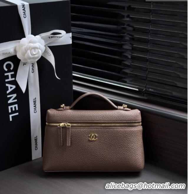 Buy Fashionable Chanel Large Vanity with chain/grained calfskin AP5347 Grey 2026