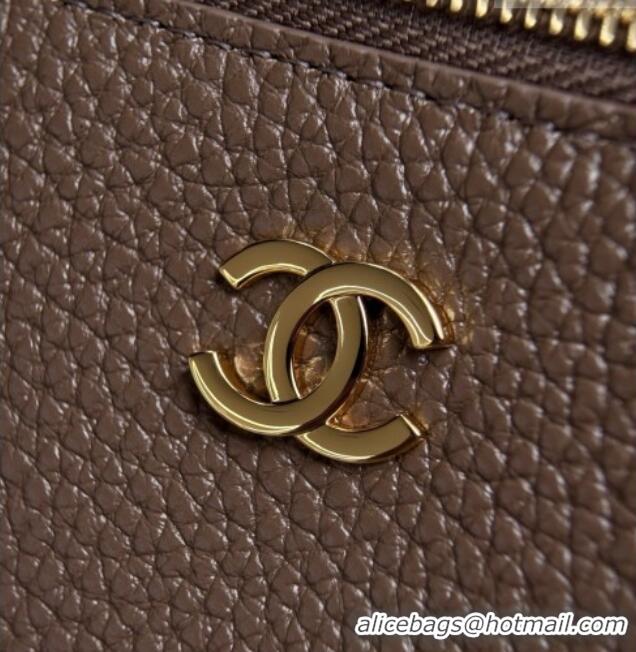 Buy Fashionable Chanel Large Vanity with chain/grained calfskin AP5347 Grey 2026