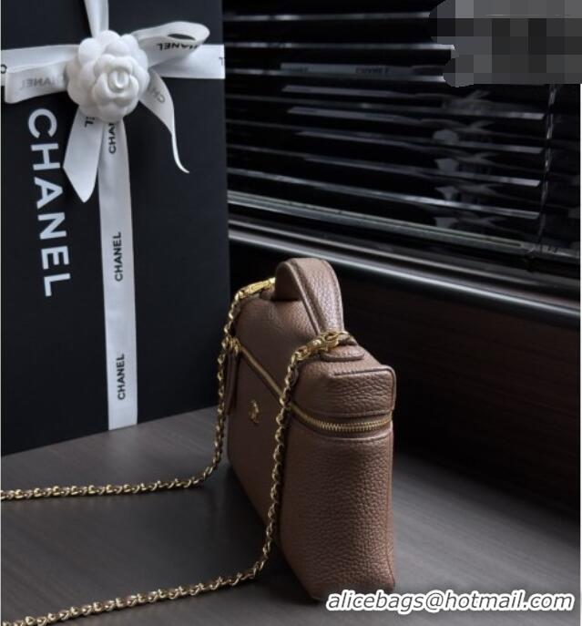 Buy Fashionable Chanel Large Vanity with chain/grained calfskin AP5347 Grey 2026