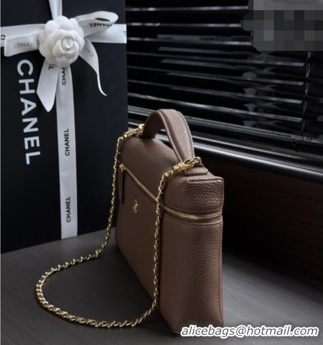 Modern Classic Chanel Classic Vanity Bag in Grained Calfskin AS6473 Grey 2026