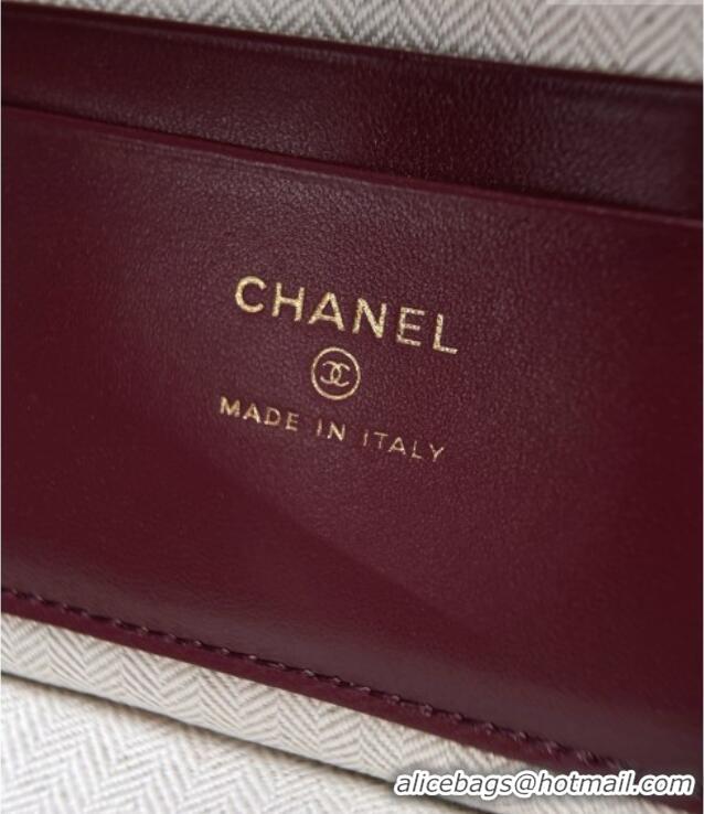 Original Cheap Chanel Large Vanity with chain/grained calfskin AP5347 Burgundy 2026