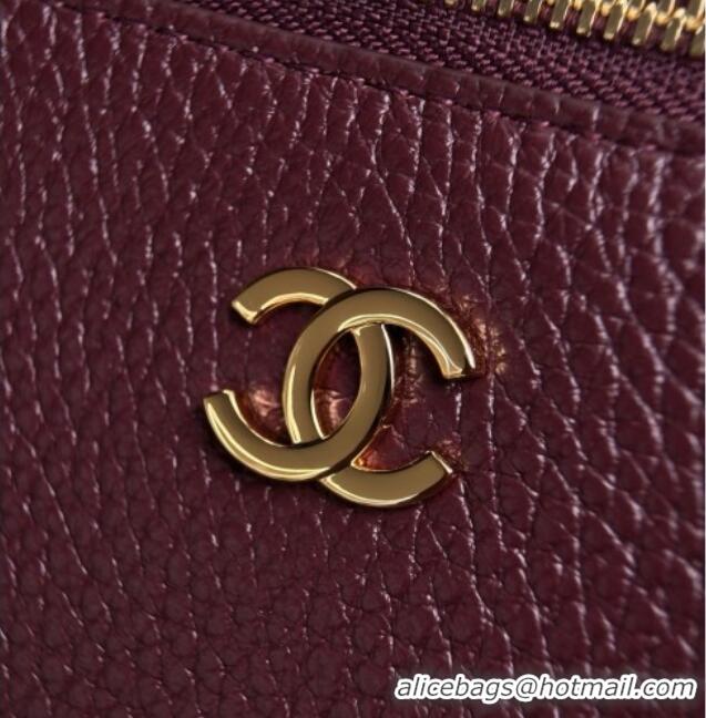 Luxury Discount Chanel Classic Vanity Bag in Grained Calfskin AS6473 Burgundy 2026