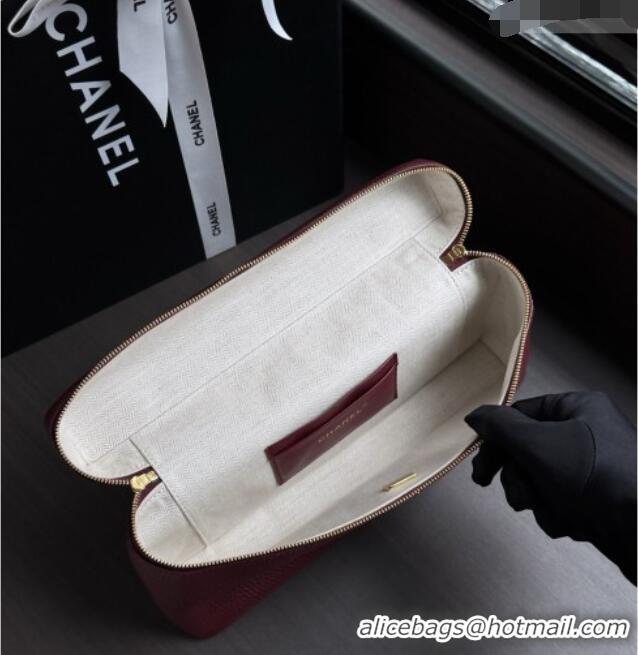 Luxury Discount Chanel Classic Vanity Bag in Grained Calfskin AS6473 Burgundy 2026