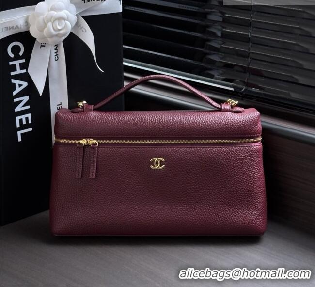 Luxury Discount Chanel Classic Vanity Bag in Grained Calfskin AS6473 Burgundy 2026
