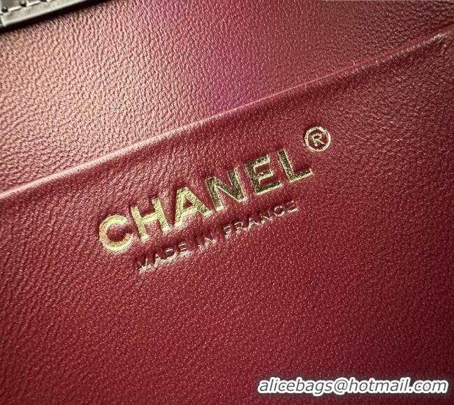 Traditional Specials Chanel Crocodile Embossed Calfskin Flap Bag With Top Handle AS6425 Grey 2026
