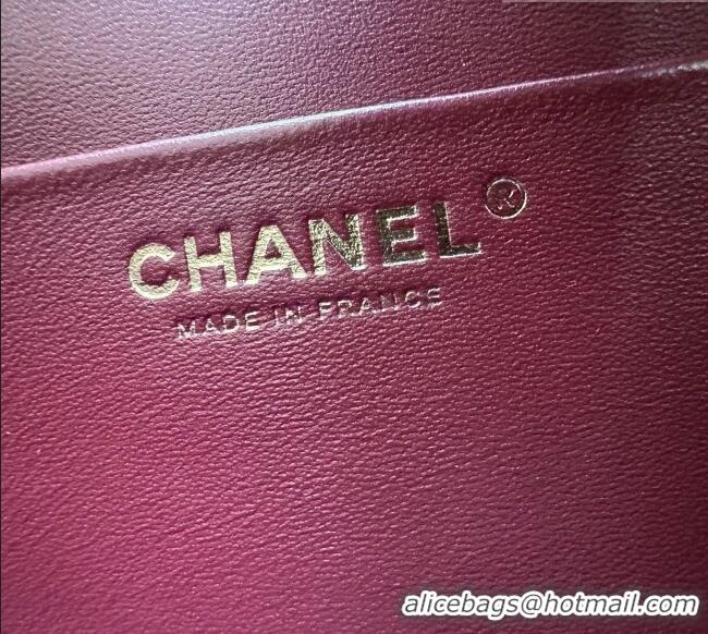 New Release Creation Chanel Crocodile Embossed Calfskin Mini Flap Bag With Top Handle AS6424 Green 2026