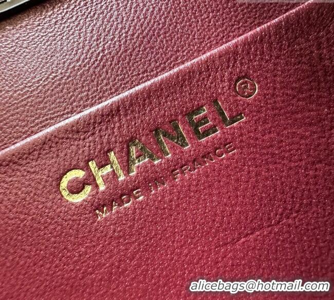 Shop Promotional Chanel Crocodile Embossed Calfskin Mini Flap Bag With Top Handle AS6424 Black 2026