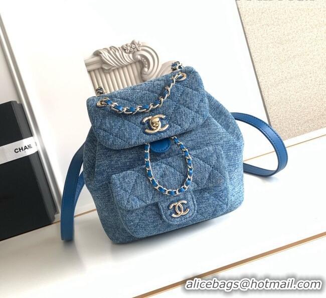 Unique Discount Chanel Denim Small Backpack AS2908 Blue 2026