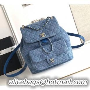 Market Sells Discount Chanel Denim Backpack AS3618 Blue 2026