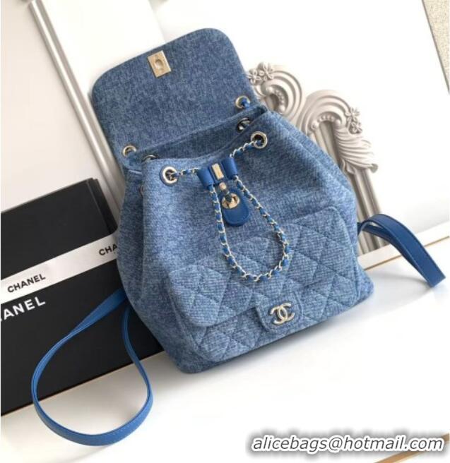 Market Sells Discount Chanel Denim Backpack AS3618 Blue 2026