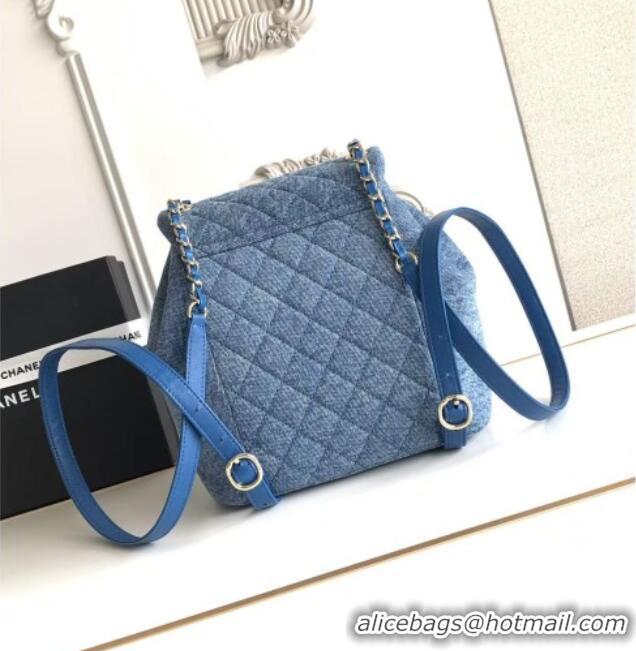 Market Sells Discount Chanel Denim Backpack AS3618 Blue 2026