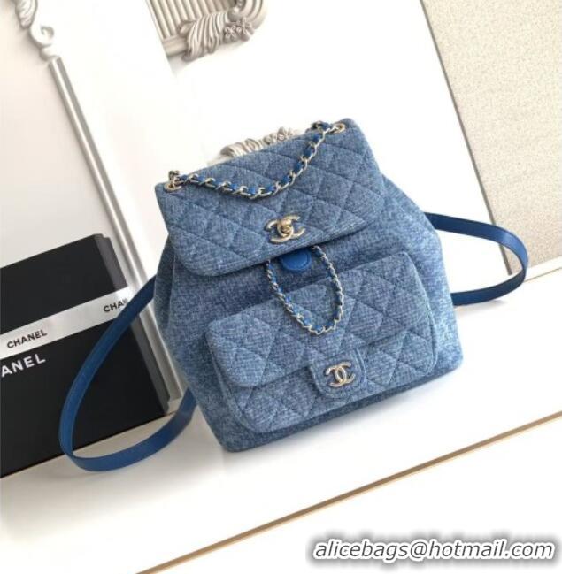 Market Sells Discount Chanel Denim Backpack AS3618 Blue 2026