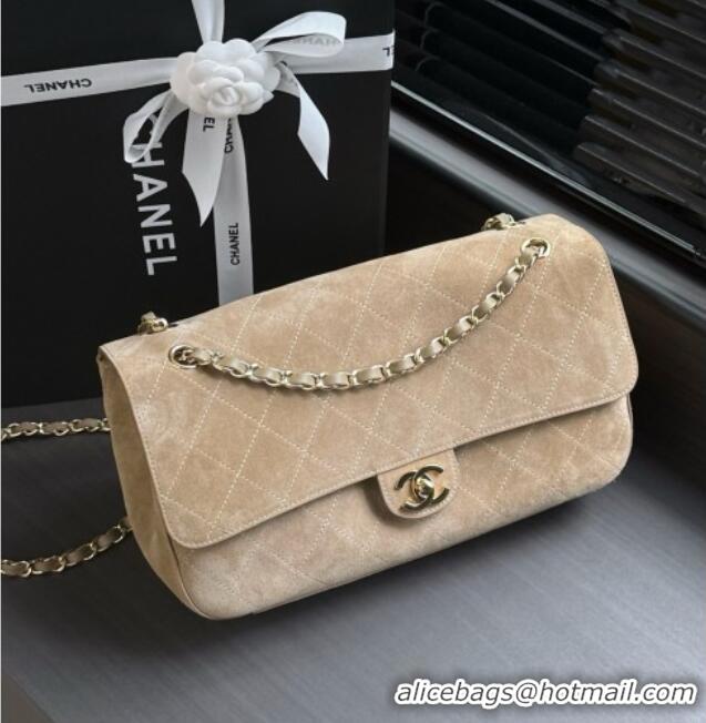 Best Price Discount Chanel Suede Calfskin Maxi Flap Bag AS6281 Beige 2026