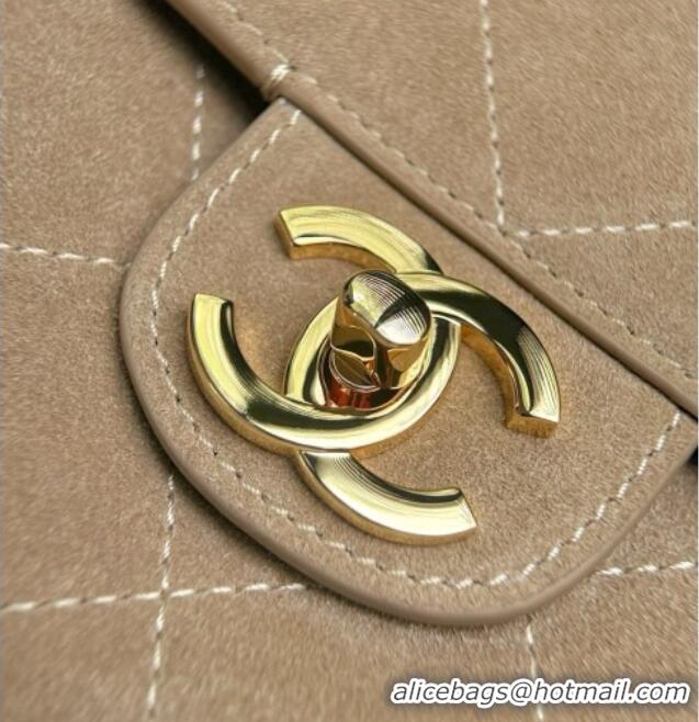 Best Price Discount Chanel Suede Calfskin Maxi Flap Bag AS6281 Beige 2026