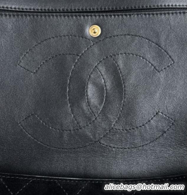 Good Taste Chanel Suede Calfskin Maxi Flap Bag AS6281 Black 2026