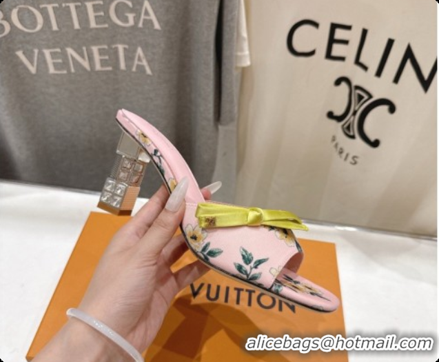 Good Quality Louis Vuitton LV Cube Mule in Printed Textile Pink Pre-Fall 6073031 2026