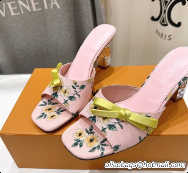 Good Quality Louis Vuitton LV Cube Mule in Printed Textile Pink Pre-Fall 6073031 2026