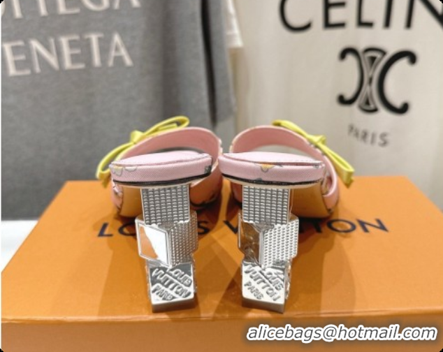 Good Quality Louis Vuitton LV Cube Mule in Printed Textile Pink Pre-Fall 6073031 2026