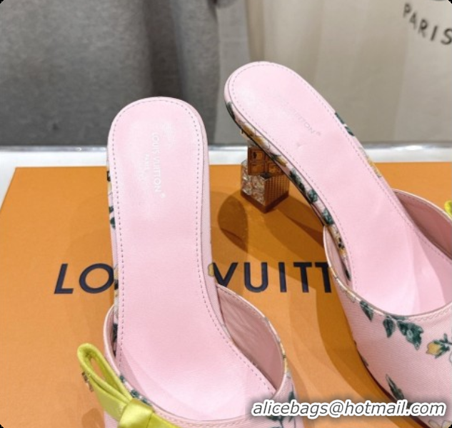 Good Quality Louis Vuitton LV Cube Mule in Printed Textile Pink Pre-Fall 6073031 2026
