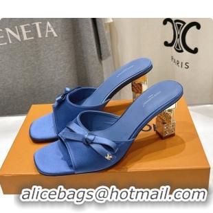 Low Cost Louis Vuitton LV Cube Mule in Blue Satin Pre-Fall 6073033 2026