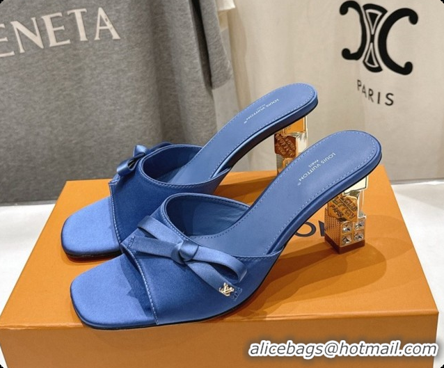 Low Cost Louis Vuitton LV Cube Mule in Blue Satin Pre-Fall 6073033 2026