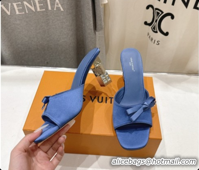 Low Cost Louis Vuitton LV Cube Mule in Blue Satin Pre-Fall 6073033 2026