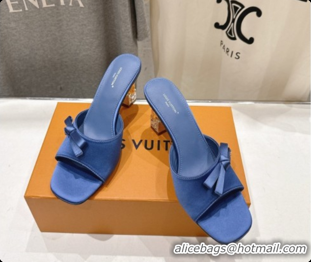 Low Cost Louis Vuitton LV Cube Mule in Blue Satin Pre-Fall 6073033 2026