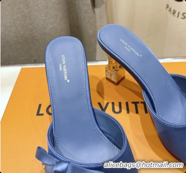 Low Cost Louis Vuitton LV Cube Mule in Blue Satin Pre-Fall 6073033 2026