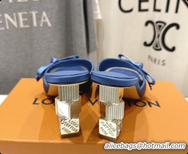 Low Cost Louis Vuitton LV Cube Mule in Blue Satin Pre-Fall 6073033 2026