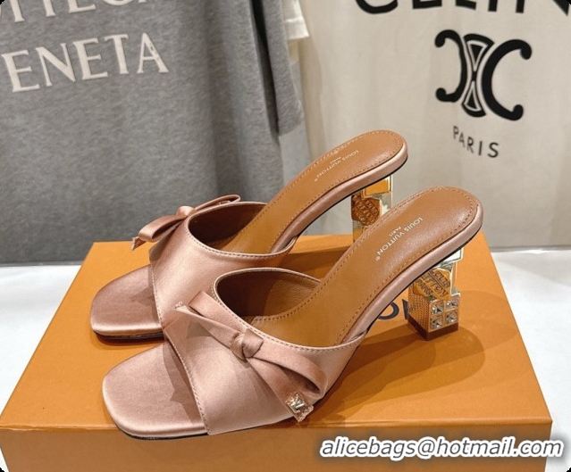 Pretty Style Louis Vuitton LV Cube Mule in Brown Satin Pre-Fall 6073034 2026