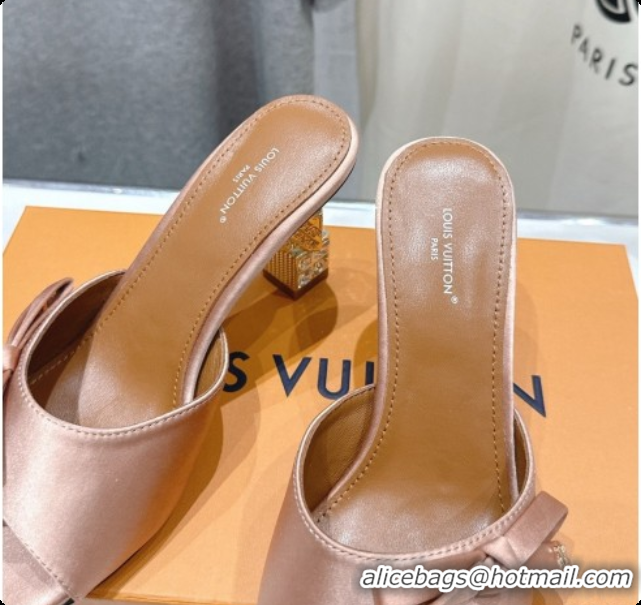 Pretty Style Louis Vuitton LV Cube Mule in Brown Satin Pre-Fall 6073034 2026