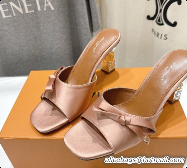 Pretty Style Louis Vuitton LV Cube Mule in Brown Satin Pre-Fall 6073034 2026