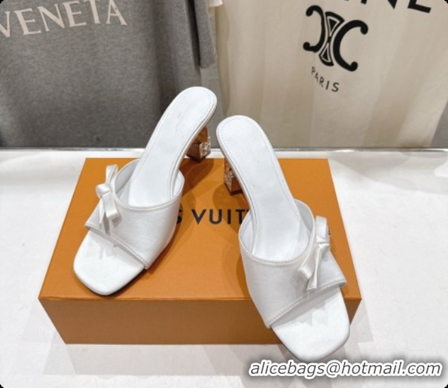 Popular Style Louis Vuitton LV Cube Mule in White Satin Pre-Fall 6073035 2026