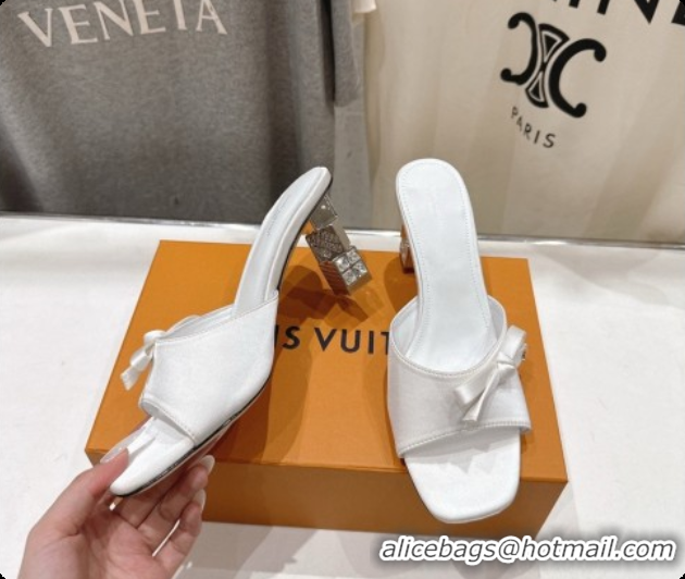 Popular Style Louis Vuitton LV Cube Mule in White Satin Pre-Fall 6073035 2026