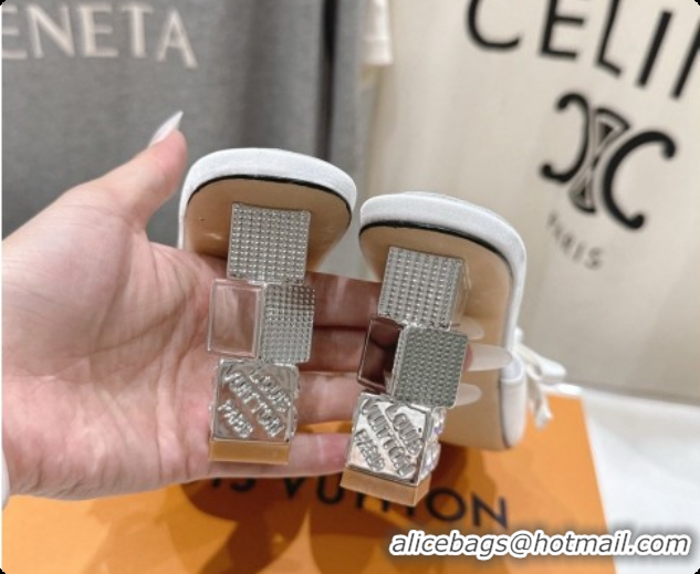 Popular Style Louis Vuitton LV Cube Mule in White Satin Pre-Fall 6073035 2026