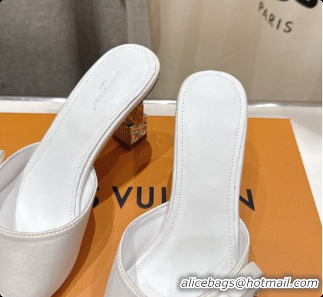 Popular Style Louis Vuitton LV Cube Mule in White Satin Pre-Fall 6073035 2026