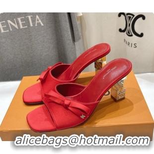Top Grade Louis Vuitton LV Cube Mule in Red Satin Pre-Fall 6073036 2026