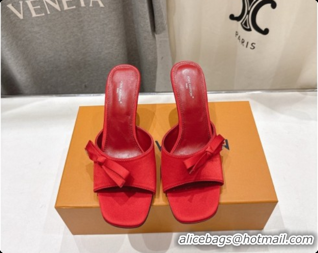 Top Grade Louis Vuitton LV Cube Mule in Red Satin Pre-Fall 6073036 2026