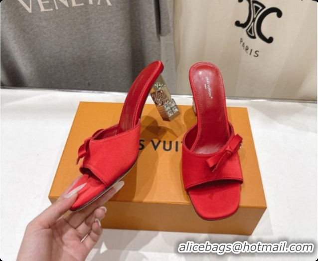Top Grade Louis Vuitton LV Cube Mule in Red Satin Pre-Fall 6073036 2026