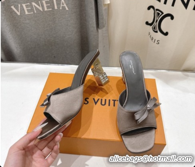 Popular Style Louis Vuitton LV Cube Mule in Grey Satin Pre-Fall 6073037 2026